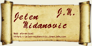 Jelen Midanović vizit kartica